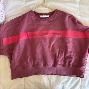 Burn Boot Camp Women's Crew Neck Sweater - Burgundy and Pink